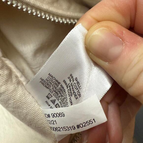 Express Off-White Stretch Denim Zip Front Jacket – Collared – Size S - Picture 4 of 4